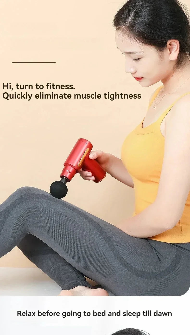 New Portable Fascia Massage Gun Deep Tissue Mini Muscle Massage Gun Lightweight Adjustable Speed Whole Body Massage Equipment