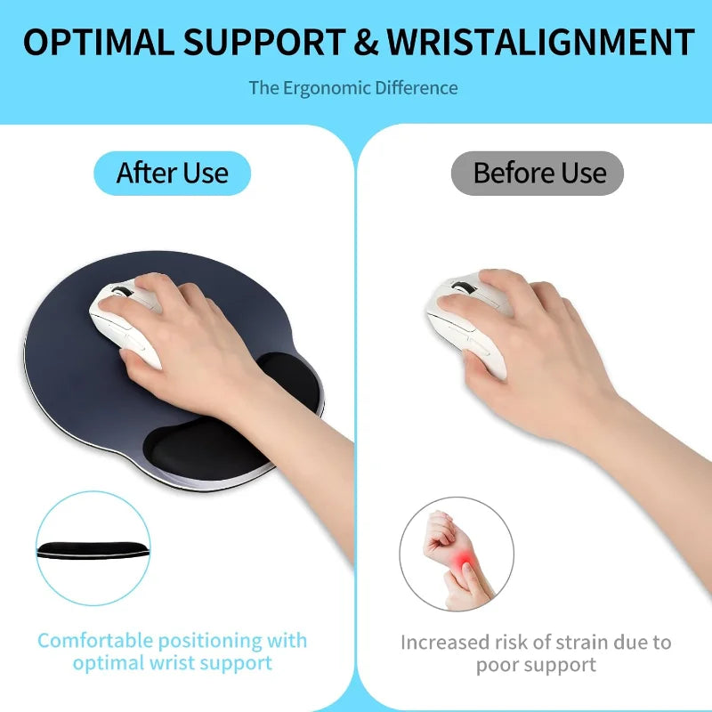 Gradient Mouse Pad Ergonomic Wrist Support Non Slip Mice Mat for Home Office And Gaming