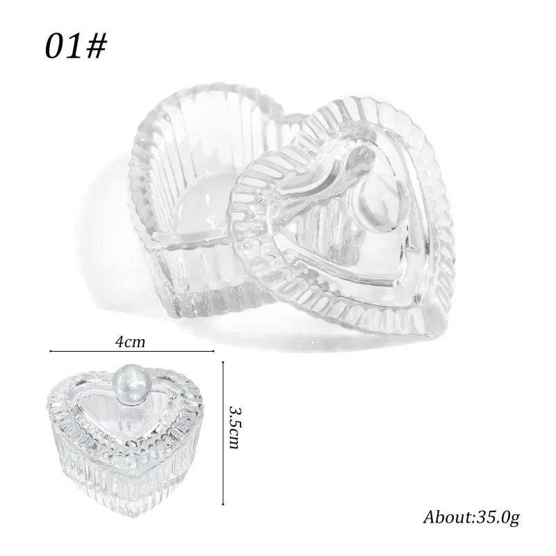 Acrylic Powder Liquid Crystal Glass Cup Aurora Colorful Cup Nail Brush Washing Mug Nail Art Tools Liquid Powders for Mixing Bowl