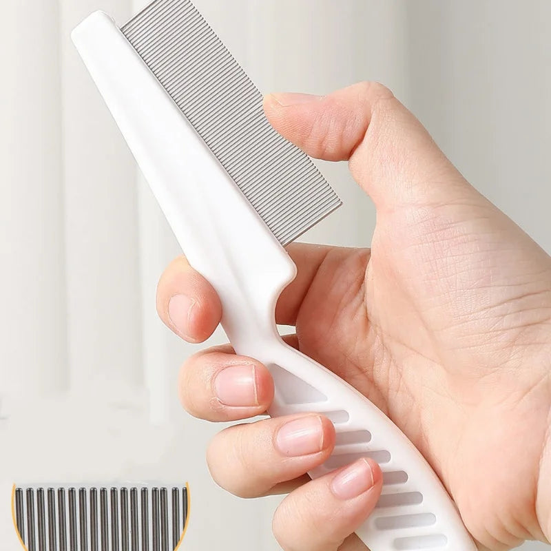 Pet Hair Shedding Comb Stainless Steel Flea Comb for Cat Dog Comfortable Pet Flea Hair Grooming Comb Dog Cat Fur Removal Brush