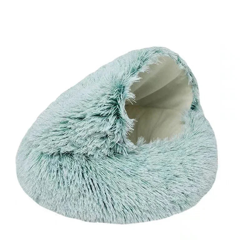 Cat Bed Pet Mattress Sleeping Warm Soft Plush Pet Bed with Cover Round  Nest Cave for Small Dogs kitten