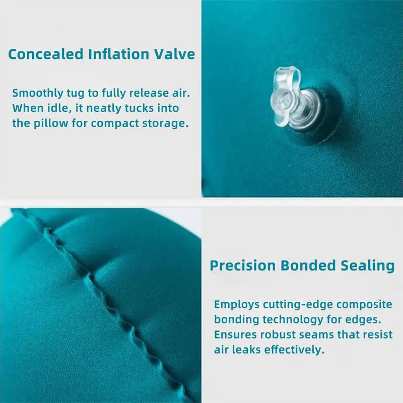 U-Shape Inflatable Neck Pillow Automatic Inflatable Super Light Cervical Pillow Head Rest Press to inflate Travel Pillows