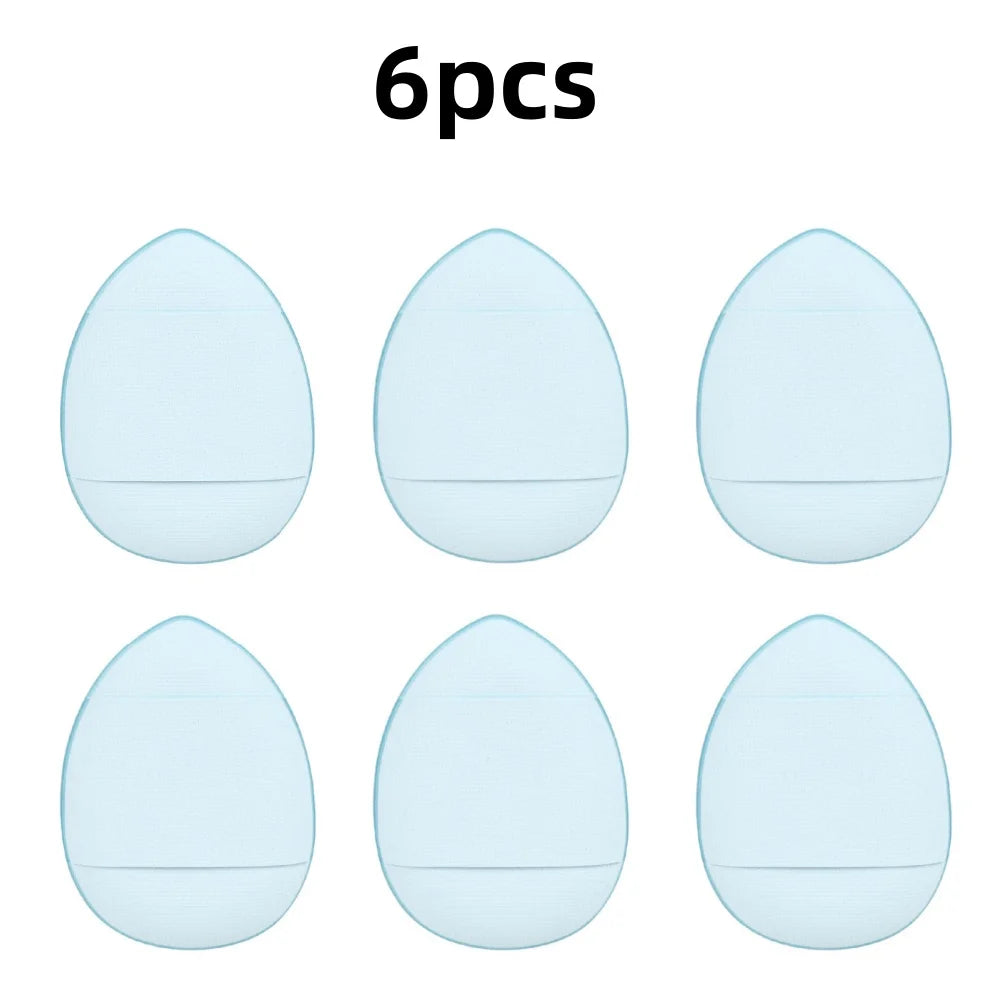 6Pcs Mini Finger Puff Foundation Small Air Cushion Powder Sponge Face Concealer BB Cream Cosmetic Applicator Makeup Tools