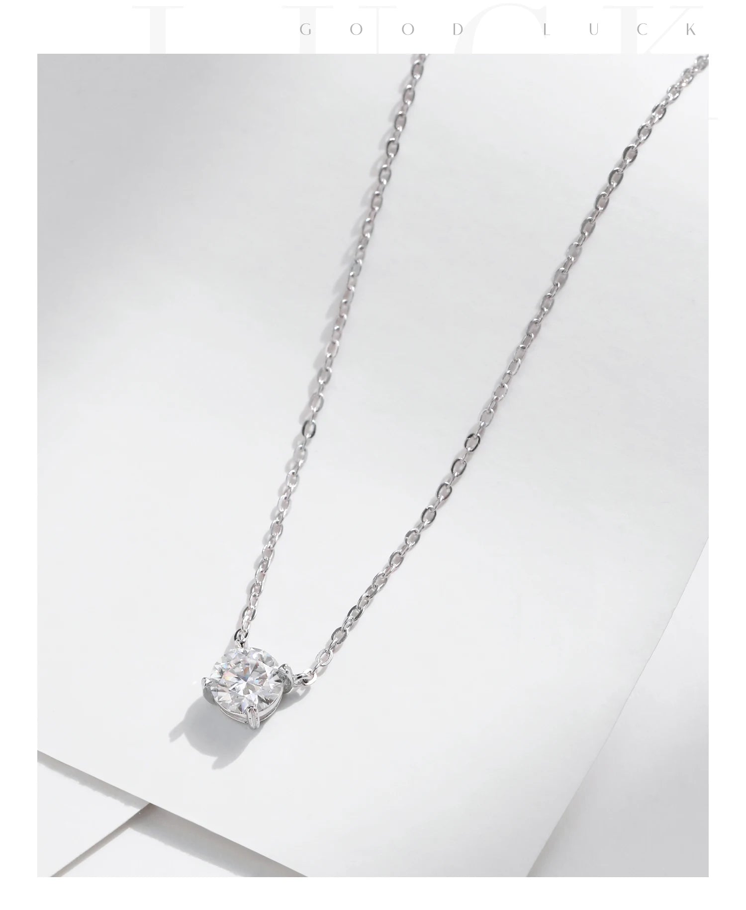 MODIAN Moissanite Pendant Necklace D Color 0.8CT Lab Diamond For Women Wedding Engagement 925 Sterling Silver Fine Jewelry Gift
