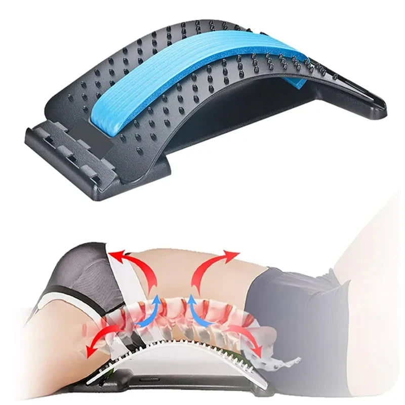 Back Stretcher Multi-Level Adjustable Massager Waist Neck Fitness Lumbar Cervical Spine Cervical Spine Support Massager