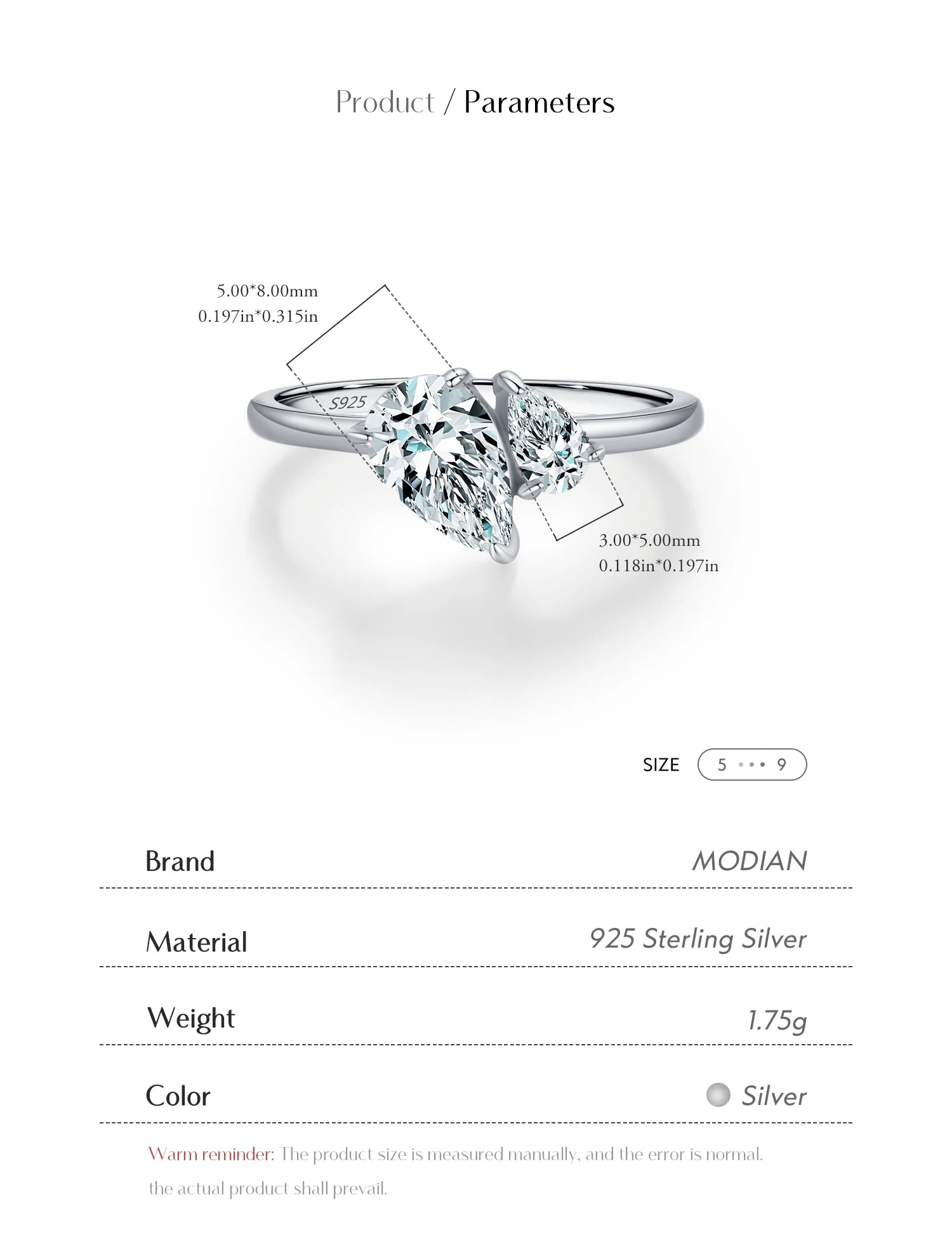 MODIAN Real 925 Sterling Silver Sparkling Water Drop Interweaving Dazzling Clear Pear CZ Finger Rings For Women Fine Jewelry