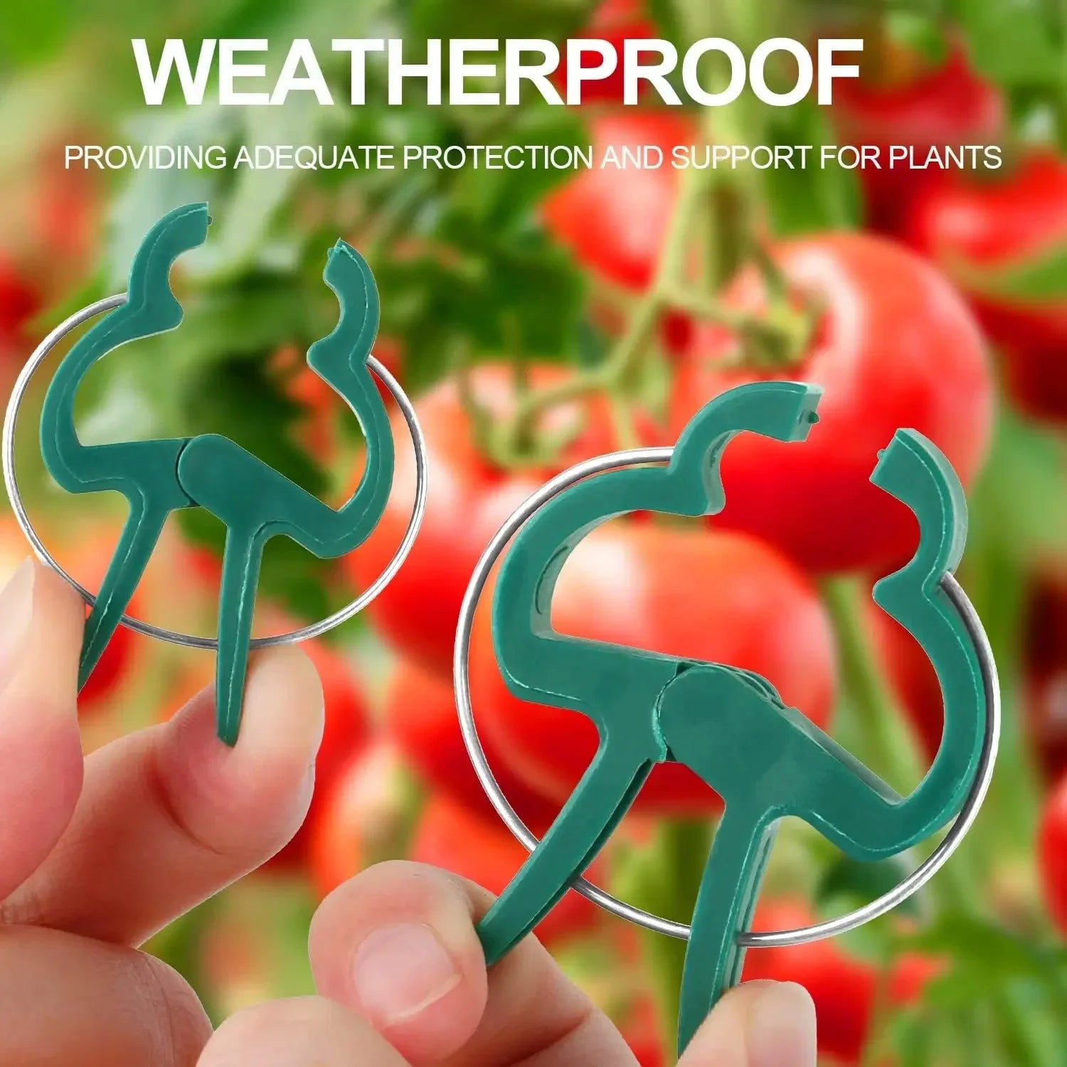 Garden Plant Support Clips Reusable Green Plastics Clips Climbing Plants Tomato Vine Support Clip Secure Growth Fixation Tools