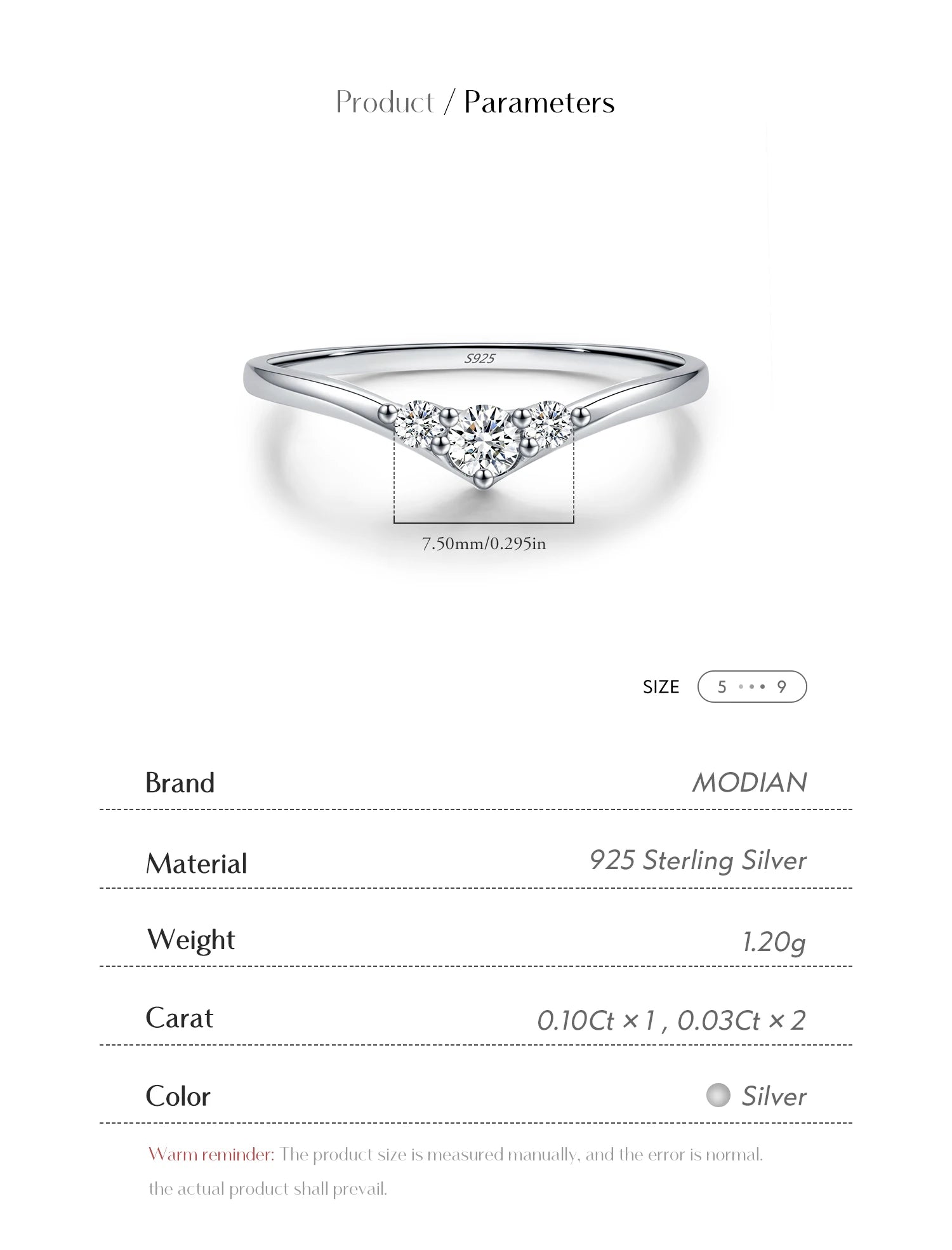 MODIAN Simple Eternity Moissanite Ring 925 Sterling Silver Sparkling Simple Thin Wedding Band Rings For Women Fine Jewelry Gift