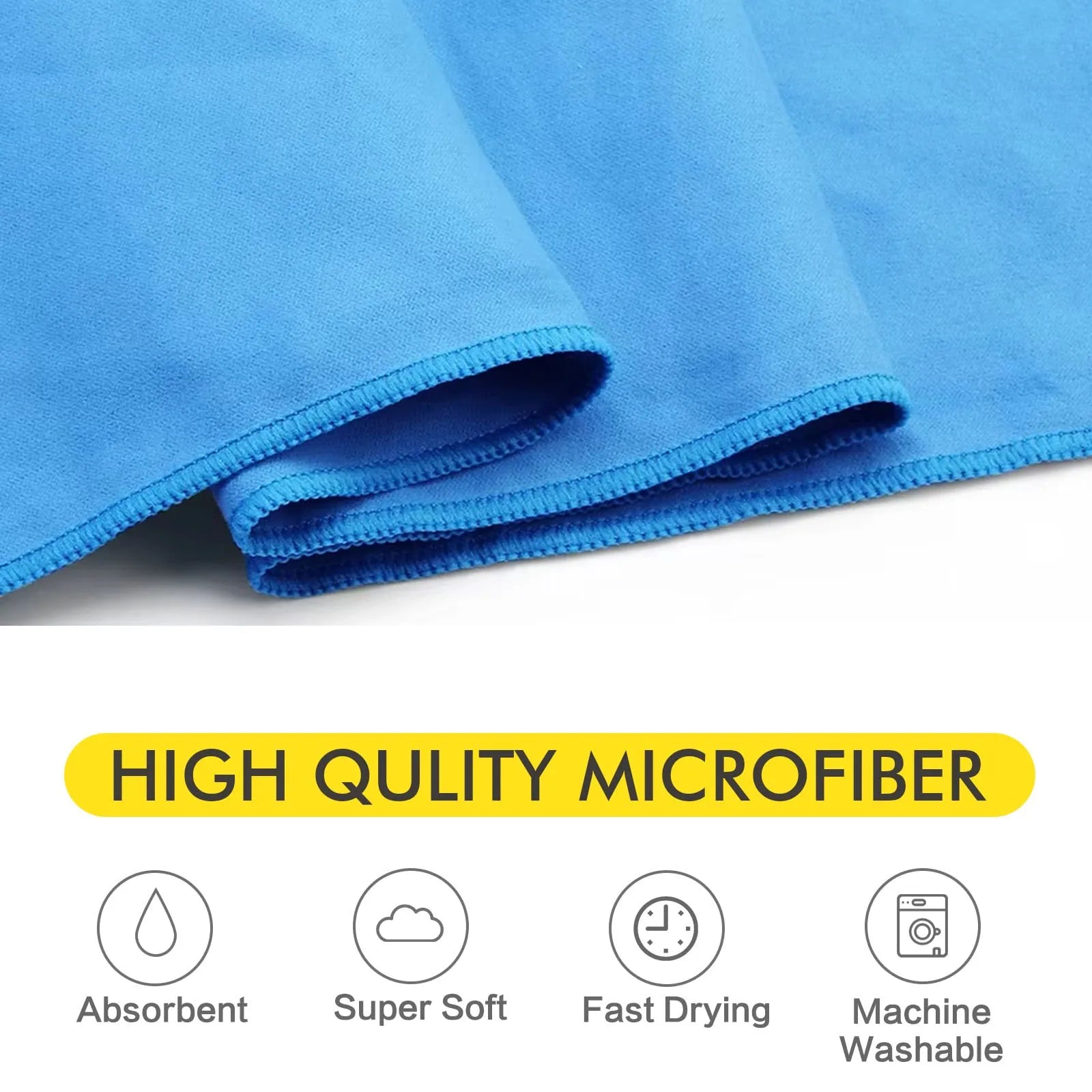 Microfiber Towel Quick Dry Towel Travel Towel Sports Towel Beach Towel Sandproof Soft Light Towel For Swim, Yoga, Gym