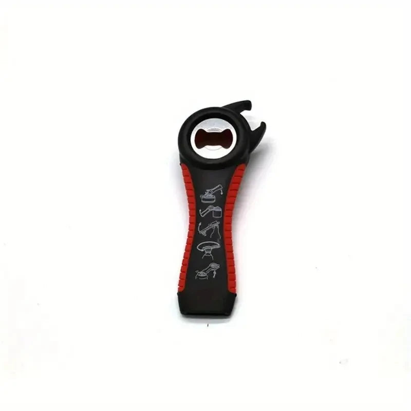 Multifunctional 5-in-1 Beer Bottle Can Opener Kitchen Anti-Slip Beer Cap Rotary Bottle Opener Kitchen Tool