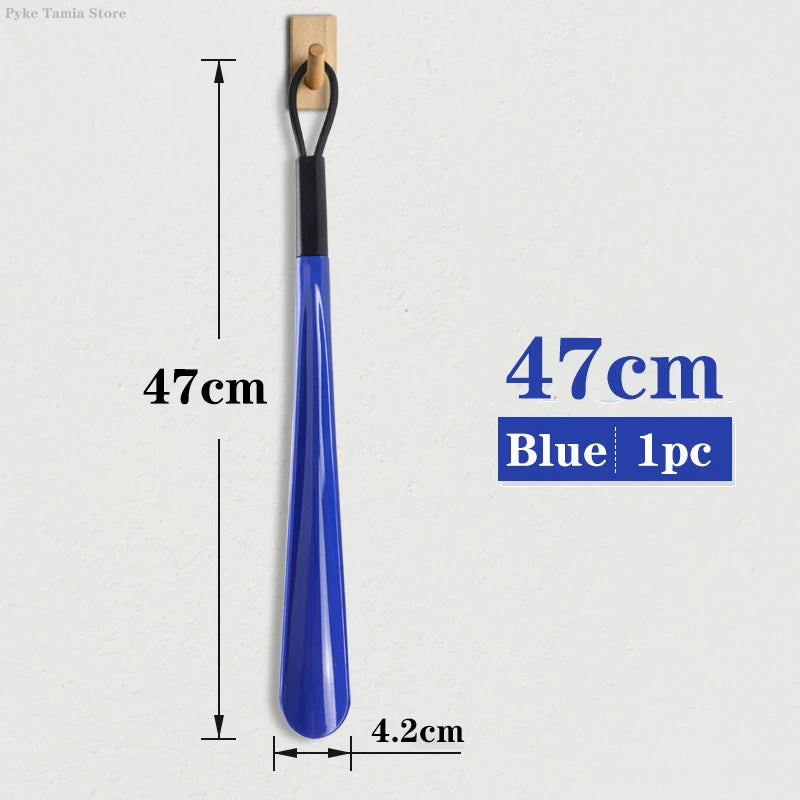 Extra Long Shoe Puller Shoehorn Black Plastic Shoe Horn Lazy Shoe Lifter Flexible Shoes Accessory for Pregnant Backache Elderly