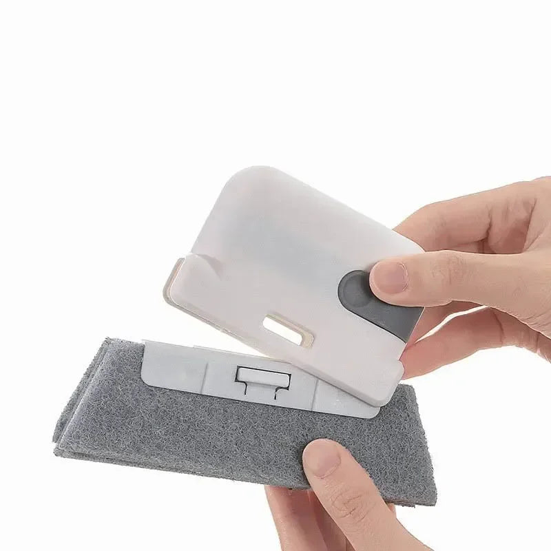 Glass Window Groove Frame Cleaning Brush Tool Multi Functional 2 in 1 Sliding Door Track Groove Brush glass Dead Corner Gap Brush