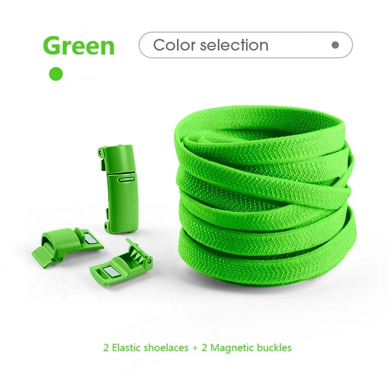 1 Pair Magnetic Locking Shoelaces Without Ties Sneakers Elastic Laces Children Adults Quick on/Off Shoelaces Shoe Accessories