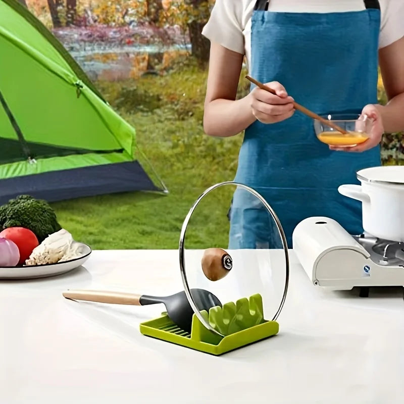 Multi functional spatula rack, kitchen storage rack, household plastic pot cover rack, vegetable cutting board, storage rack