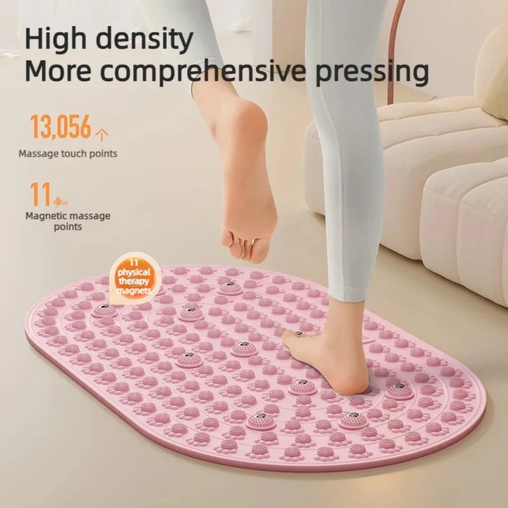 Magnetic Foot Massage Yoga Mat Acupressure Silicone Acupoint Reflexology Pad Foot Pain Relief Portable Massage Foot Care Tools