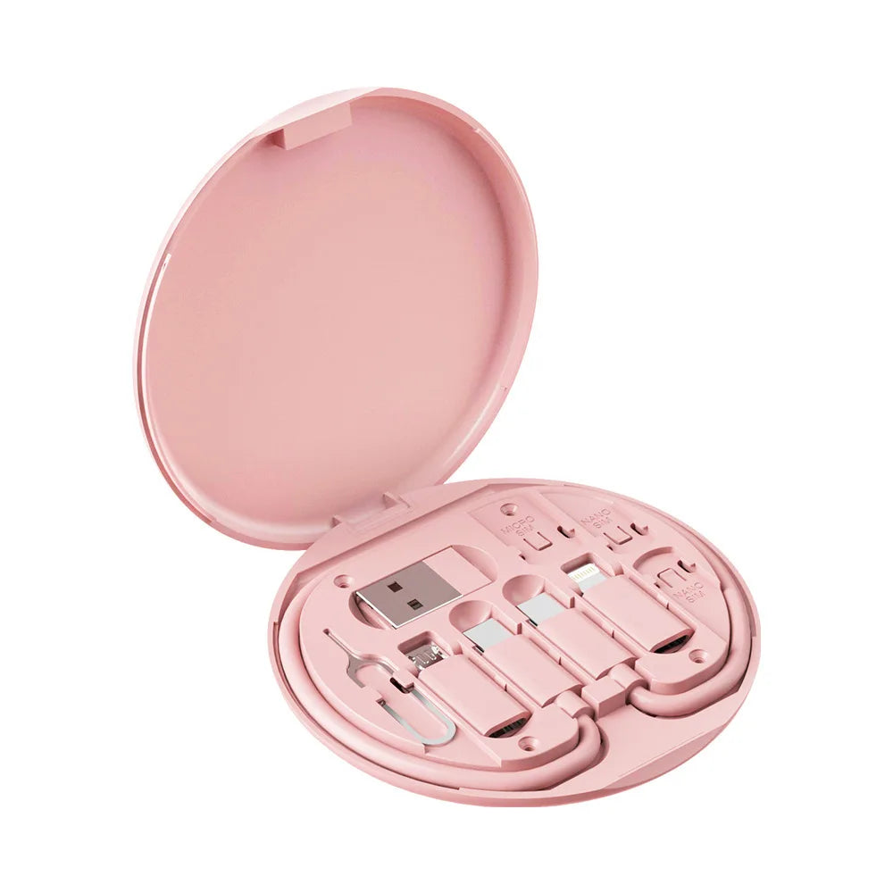 60W Multi Type-C To USB C To Micro USB To Lighting Fast Charging Phone Cable Kit