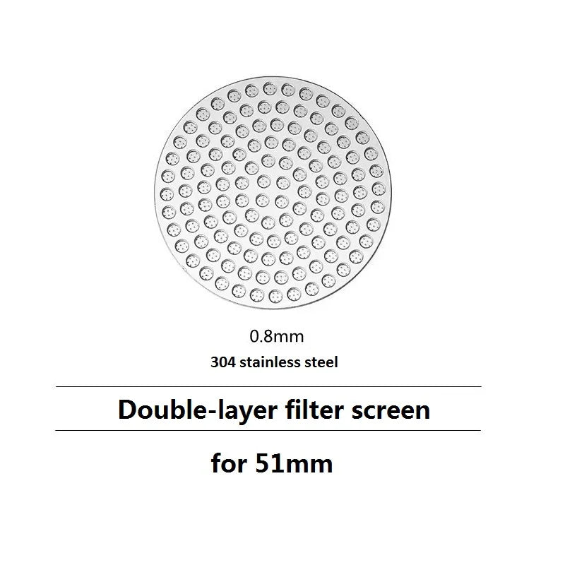 51/53/58mm Reusable Coffee Puck Screen 304 Stainless steel Double Layer Coffee Filter Fine Mesh Professional Espresso Accessory