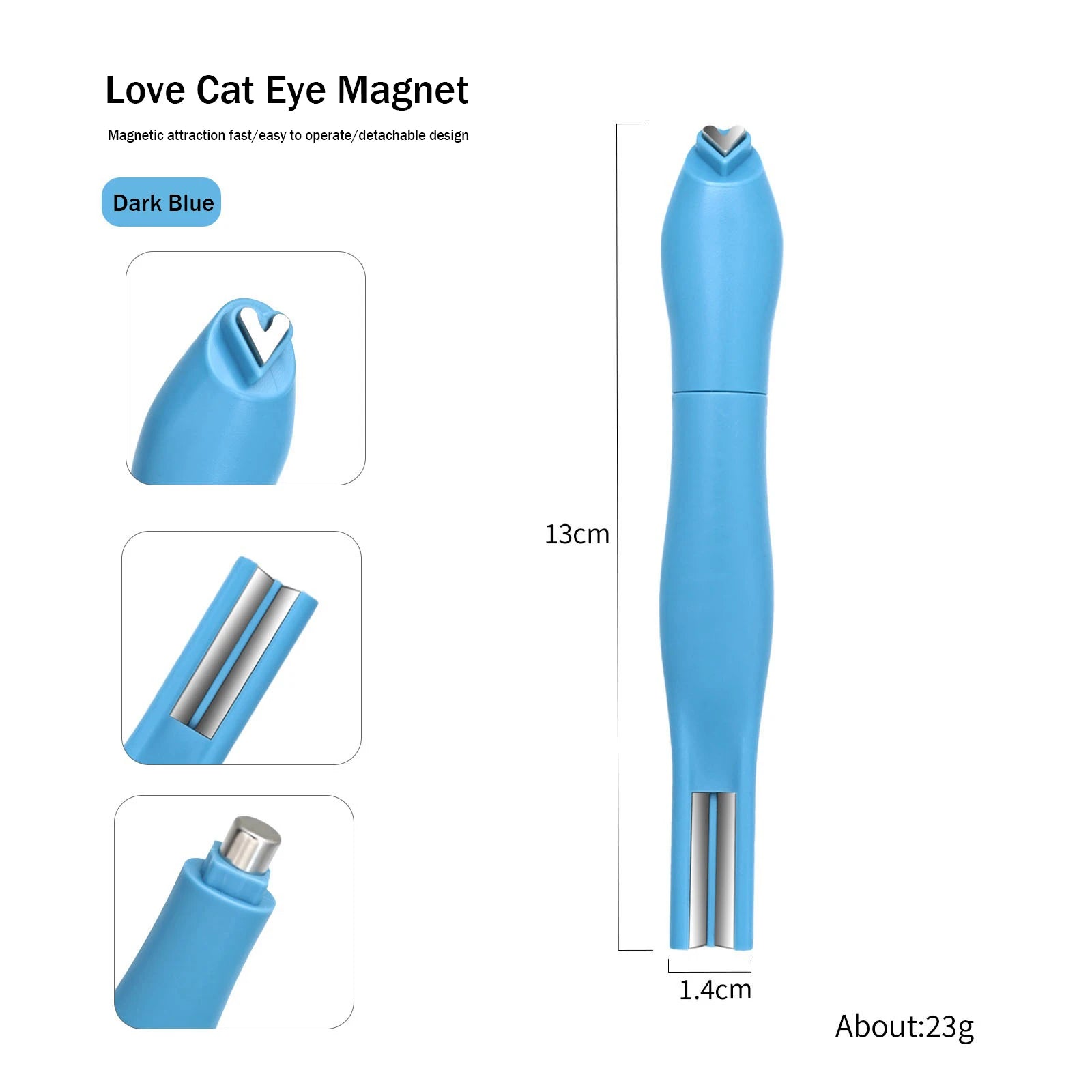 3D Love Heart Nail Magnet 3in1 Cat Eye Effect Double Line Moon Snake Pattern French Nail UV Attraction Magnetic Stick Manicure