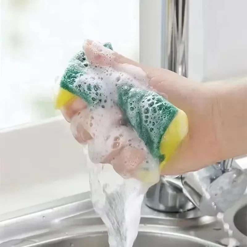 Magic Cleaning Sponges Double-sided Kitchen Sponge Wipes Reusable Pan Pot Dishwashing Scouring Pads Brush Clean Tools