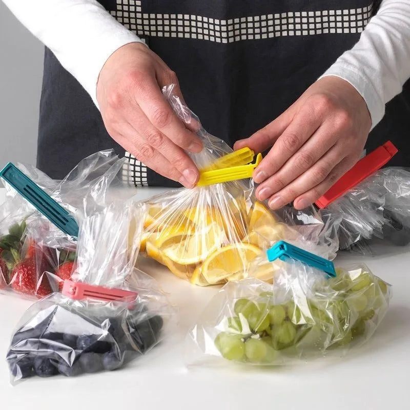 Portable Kitchen Storage Food Snack Seal Sealing Bag Clips Sealer Clamp Plastic Tool Kitchen Accessories Food Bag Clips