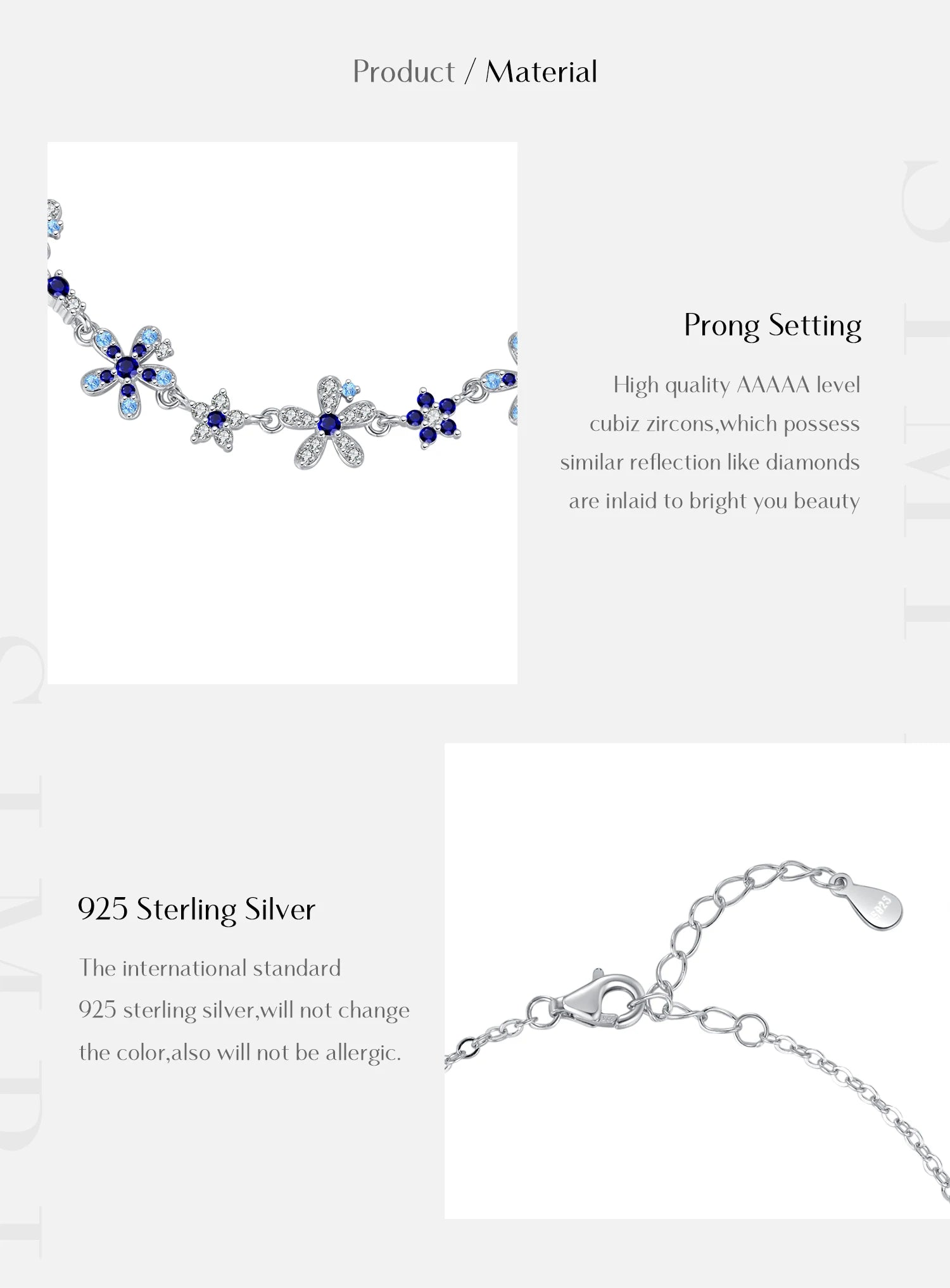 MODIAN 925 Sterling Silver Luxury Flowers Pave Setting CZ Brilliant Bracelets Fashion Daily Link Chain For Women Jewelry Gift