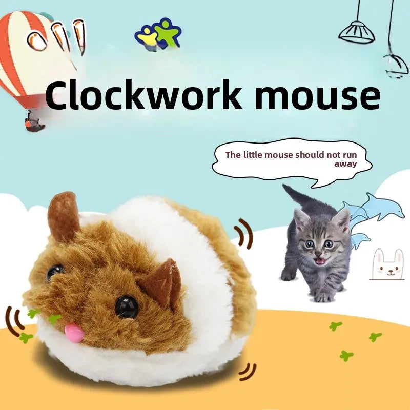 Funny Stuffed Toys For Cats Manual Pull Ring Mechanical Shaking Simulation Mouse Kitten Interactive Toy Mouse Pet Supplies Gifts