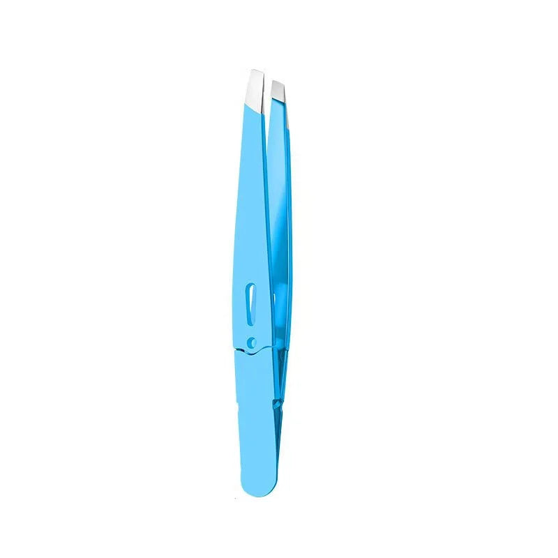 Colorful Eyebrow Tweezer High-Quality Stainless Steel Hair Beauty Fine Hairs Puller Slanted Eye Brow Clips Removal Makeup Tools