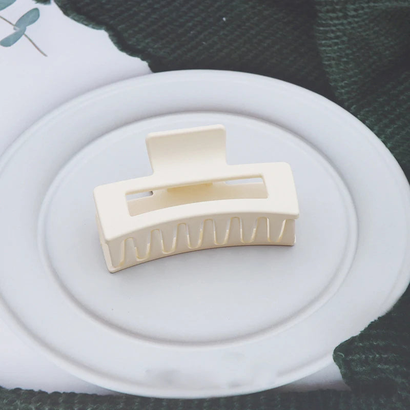 Women's Plastic Quadrate Hair Claws Hair Clips 8.5cm/3.35in Large Size Solid Barrette Crab Hair Clips Fashion Hair Accessories