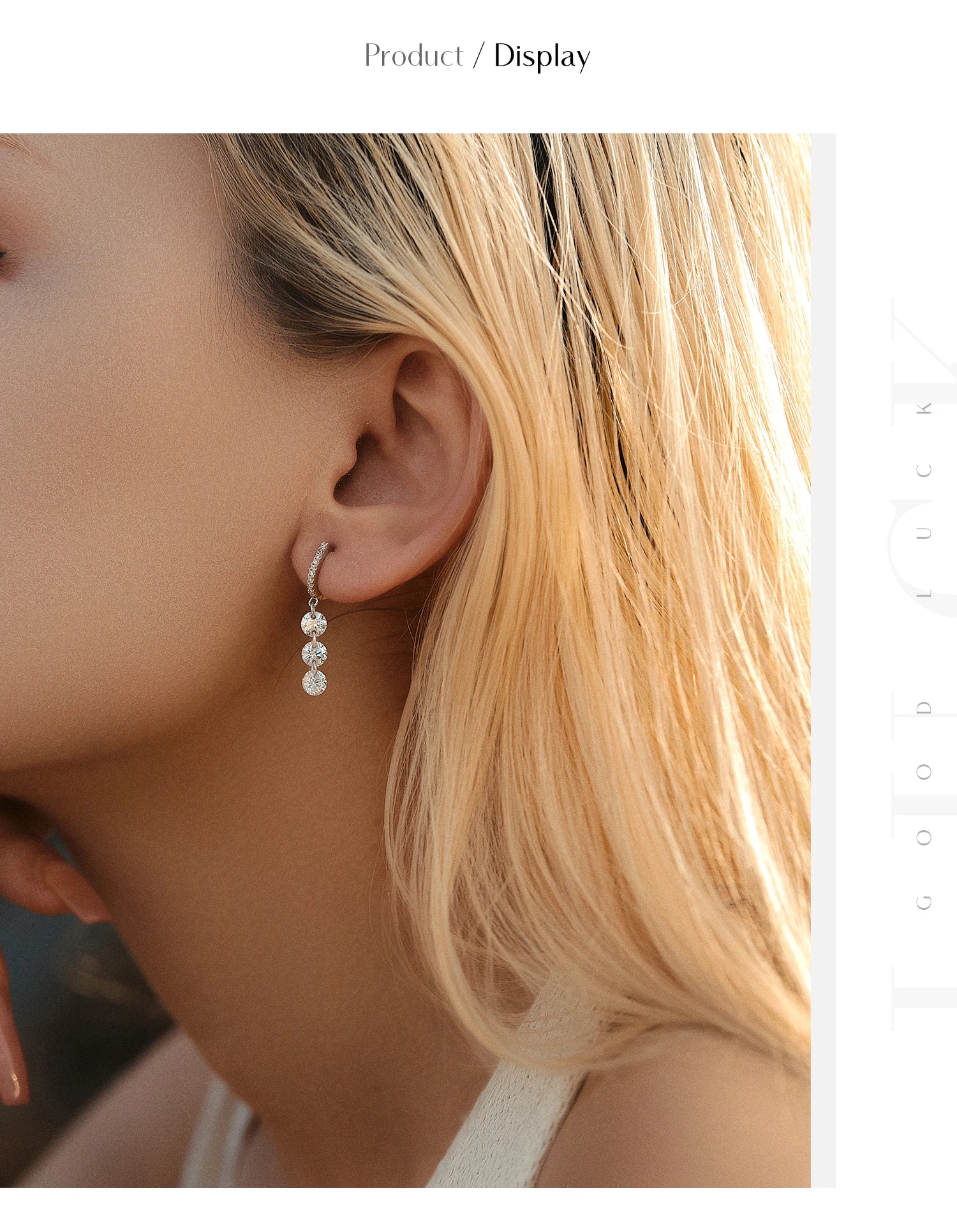 MODIAN 925 Sterling Silver Sparkling Luxury Clear CZ Swing Dangle Earrings Classic Wedding Drop Earrings For Women Jewelry