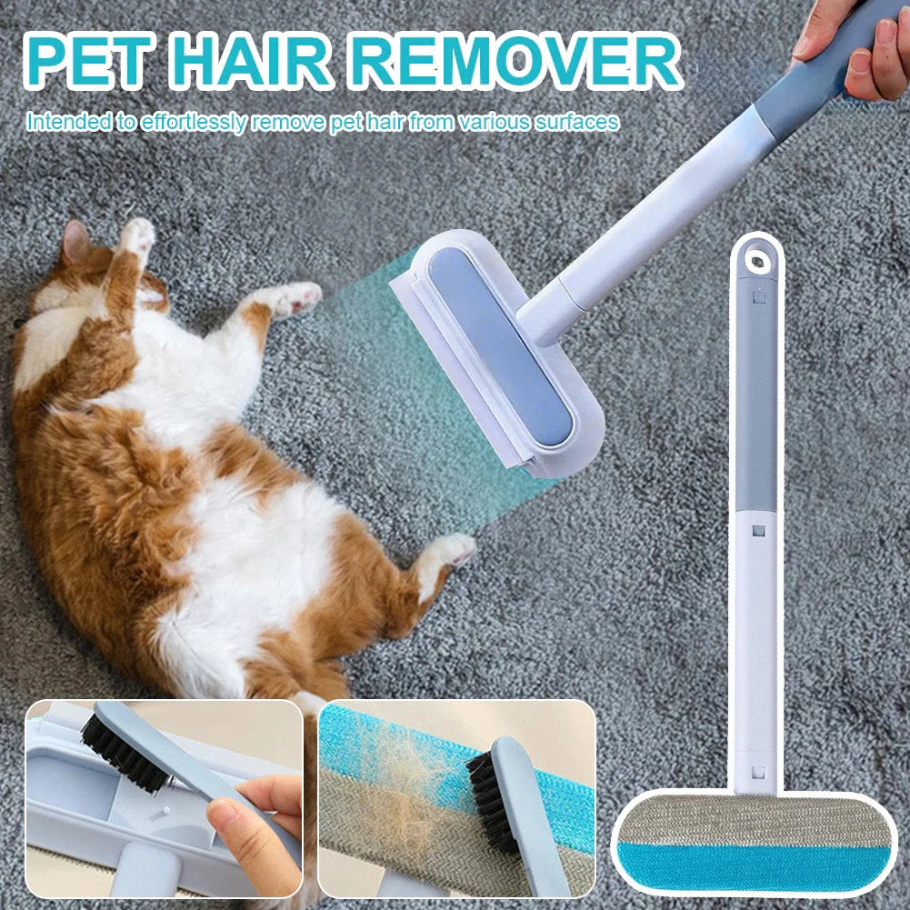 Pet Hair Removal Set Tool Reusable Static Removal Gloves Double-Sided Grooming Gloves Remove Dog Cat Hair Furniture, Carpet