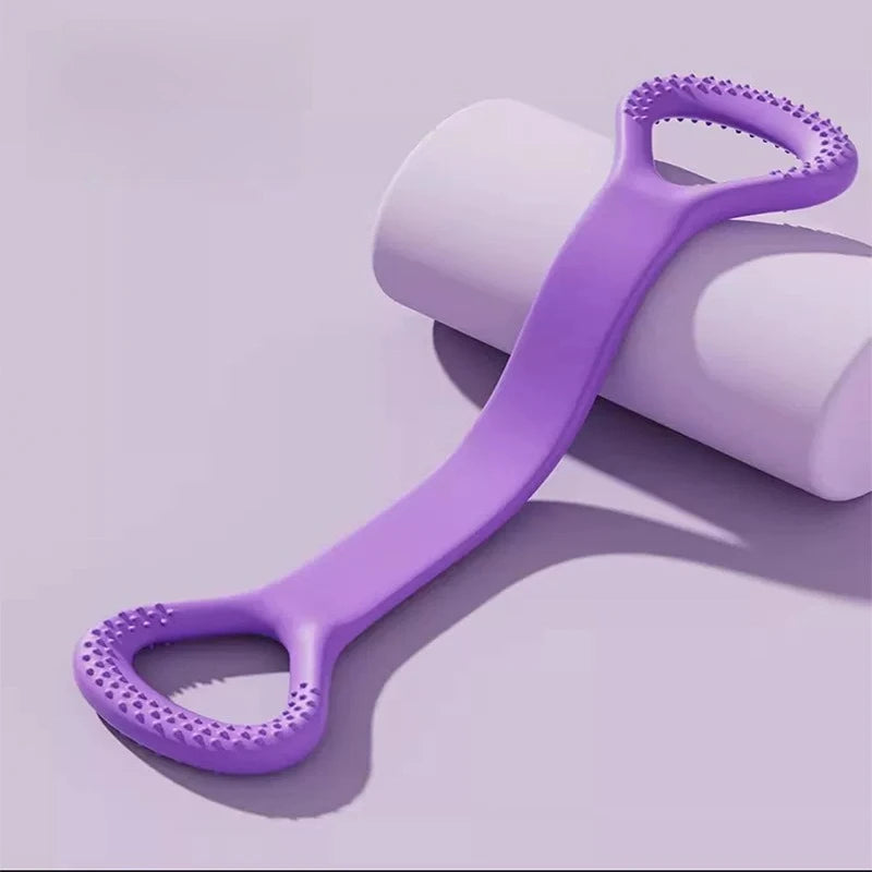 8-Shaped Stretcher For Home Fitness, Back Shaping, elastic Band With Open Shoulder and Back Stretching Band for Shoulder Exercise