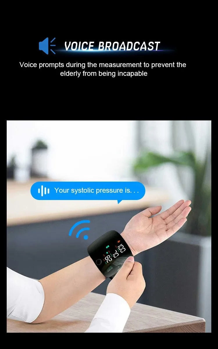 New Touch LED Rechargeable Blood Pressure Wrist Monitor