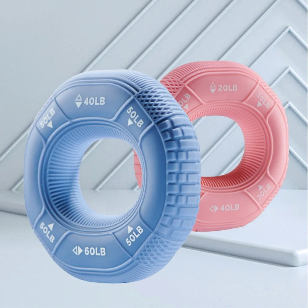 Silicone Adjustable 20-90LB Hand Grip Arm Strength Exercise Gripping Ring Fitness Gym Finger Forearm Trainer Carpal Expander