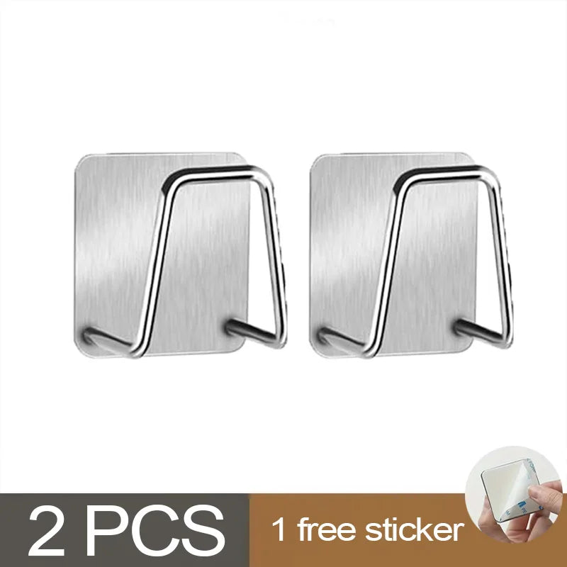 Kitchen Sponge Holder Sink Sponge Rack Stainless Steel Sponges Stand Drainer Sponges Sink Shelf for Knife Towel Holder Wall Hook