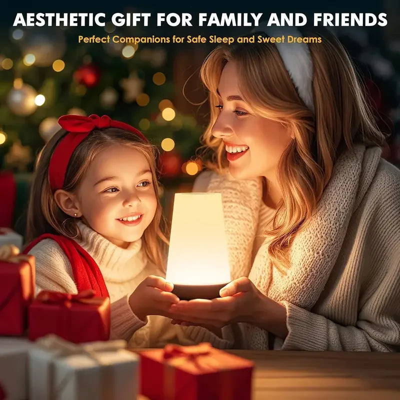 13 Color LED Changing Night Light RGB Remote Control Touch Dimmable Lamp Portable Table Bedside Lamp USB Rechargeable Night Lamp