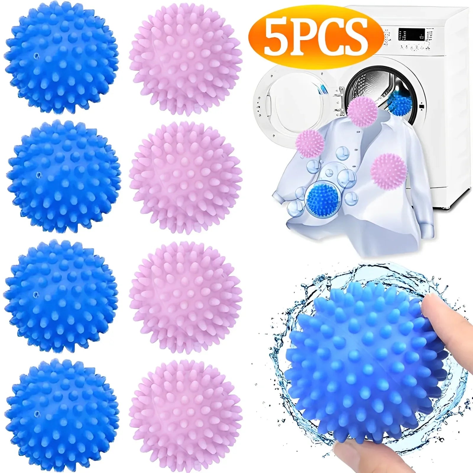 Magic Laundry Ball Reusable PVC Solid Cleaning Ball Household Cleaning Washing Machine Clothes Softener Cleaning Tools