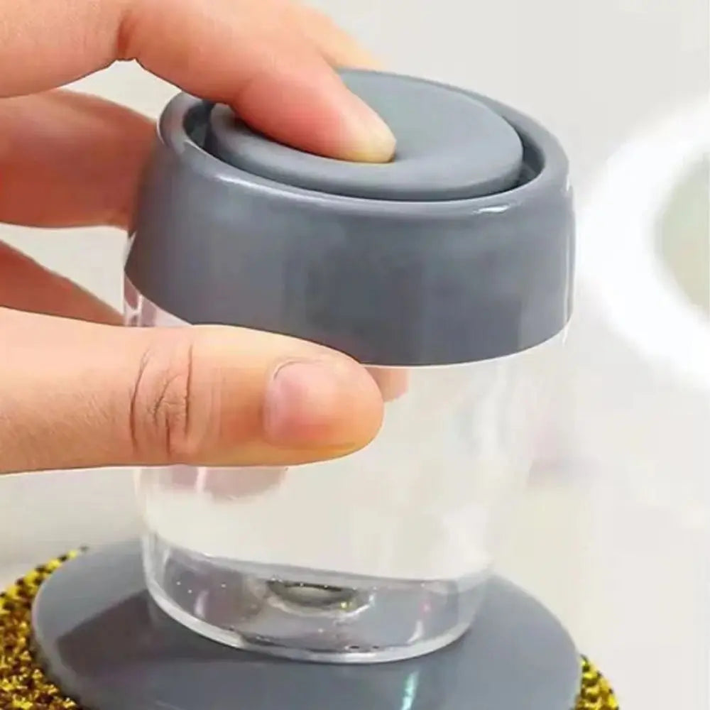 Creative Dish Cleaning Brush Liquid-added Ball Press Type Pot Brush Scrubber Liquid Filling Detergent