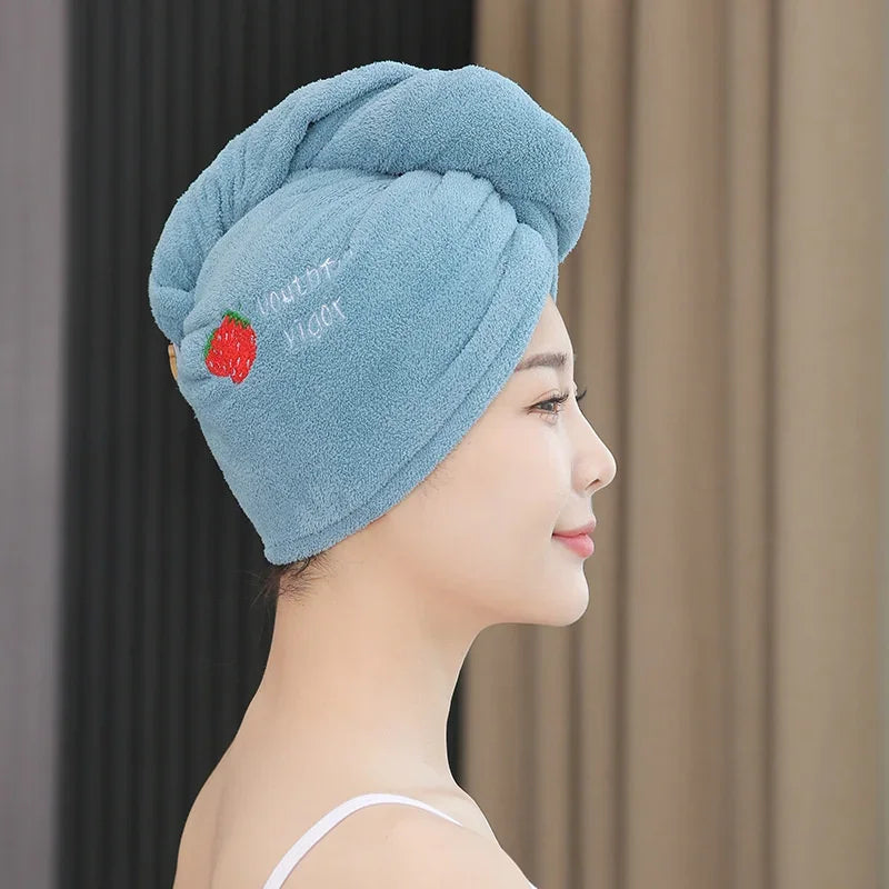 Dry Hair Cap Bath Cap with Water Absorption Fast Dry Hair Towel Being Soft without Falling Hair Super Strong Water Absorption