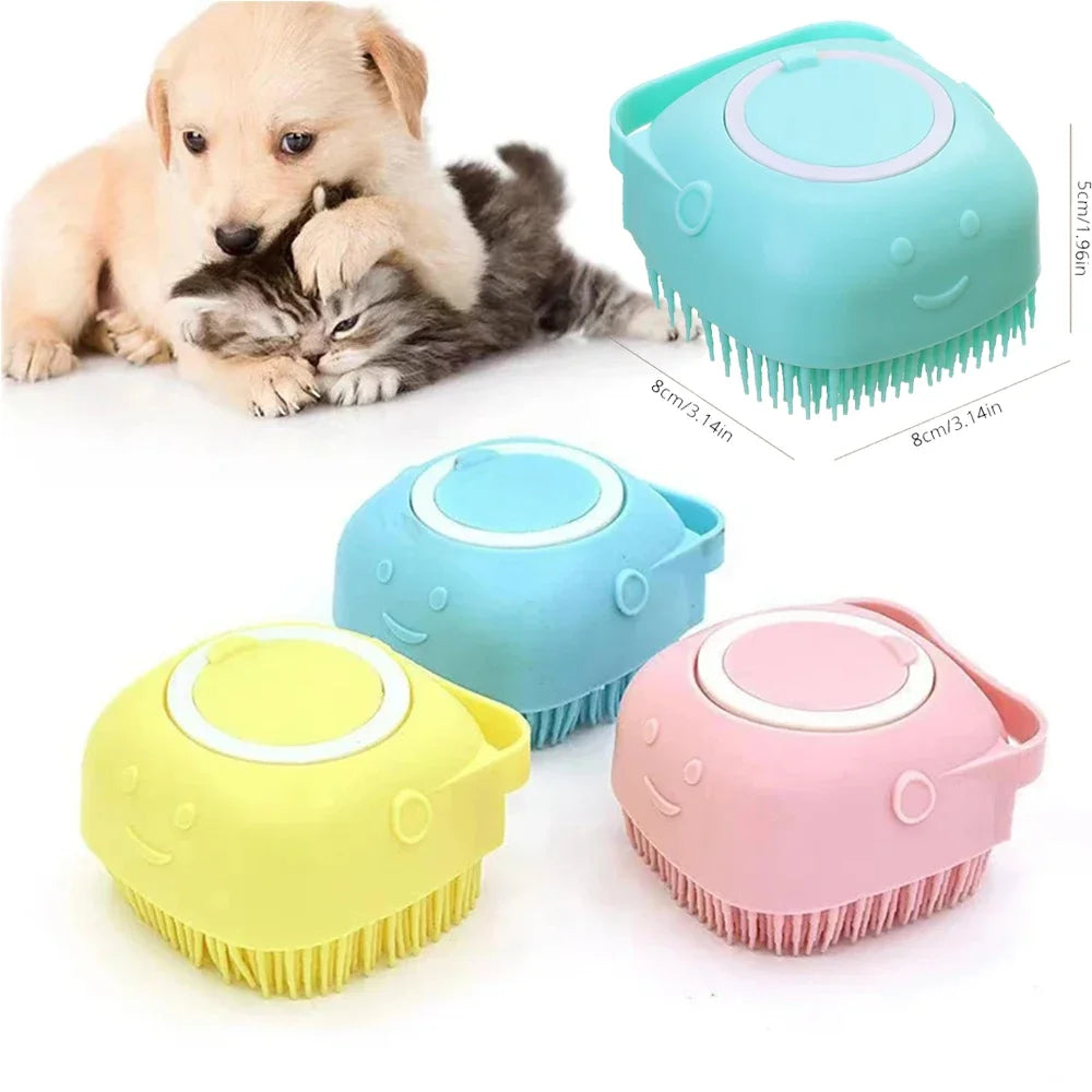 Bathroom Puppy Big Dog Cat Bath Massage Gloves Brush Soft Safety Silicone Pet Accessories for Dogs Cats Tools Mascotas Products