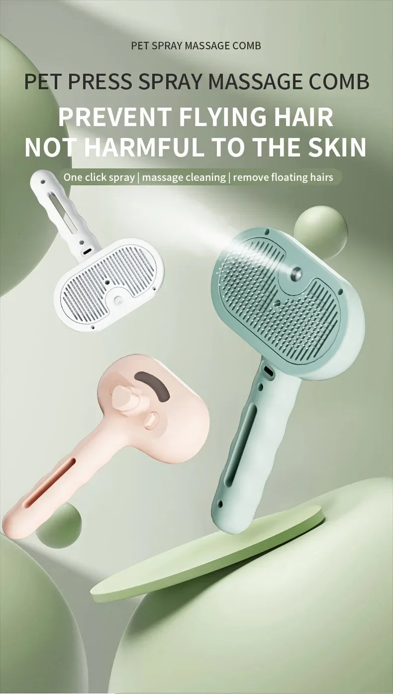 Steam Spray Grooming Brush Unique Steam Brush for Dogs Luxury Grooming Brush Dog Steam Brush Cat Supplies  Grooming