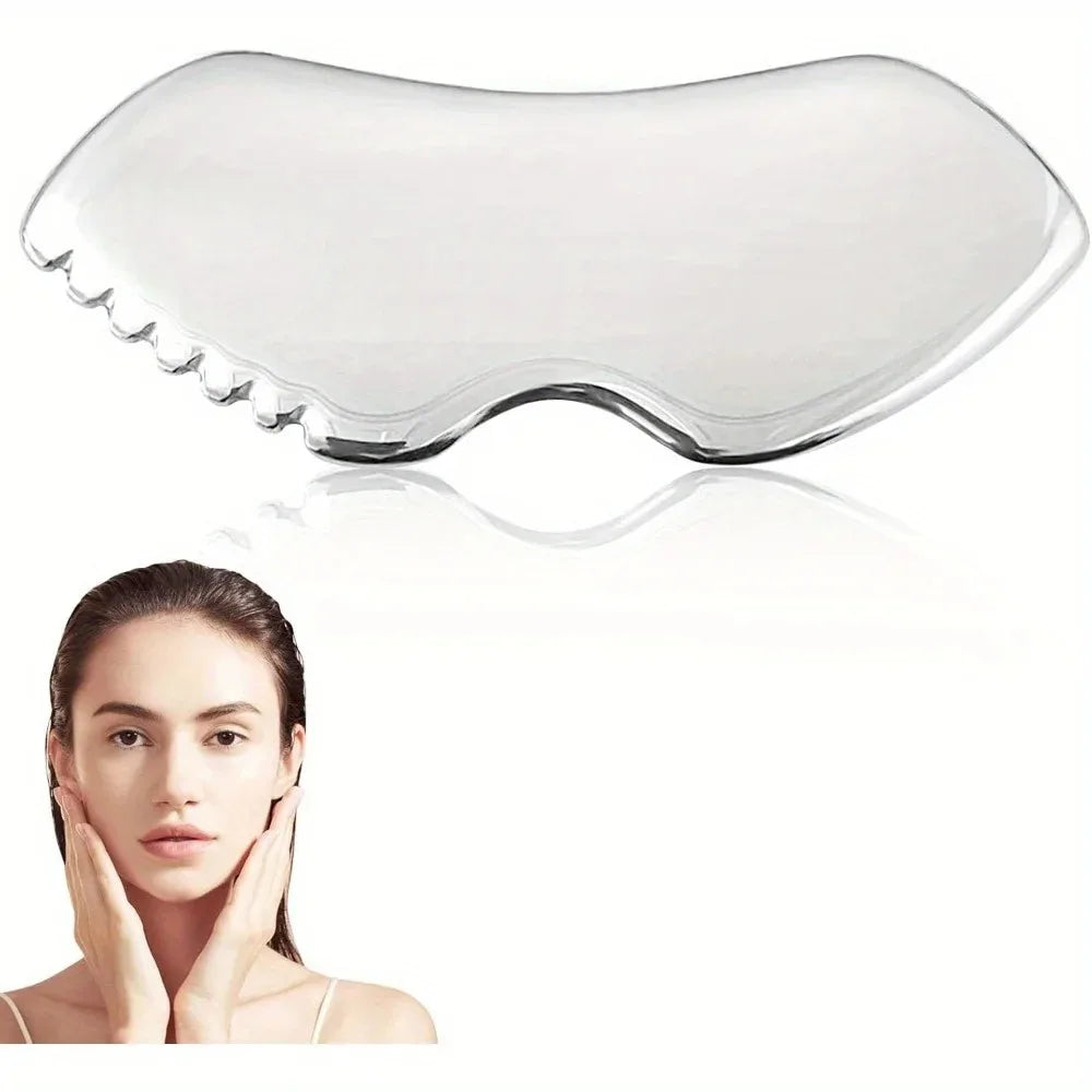 Stainless Steel Gua Sha Facial Tools Metal Detail Gua Sha Stone Body Massager Face Guasha Face Sculpting Tool Skin Care