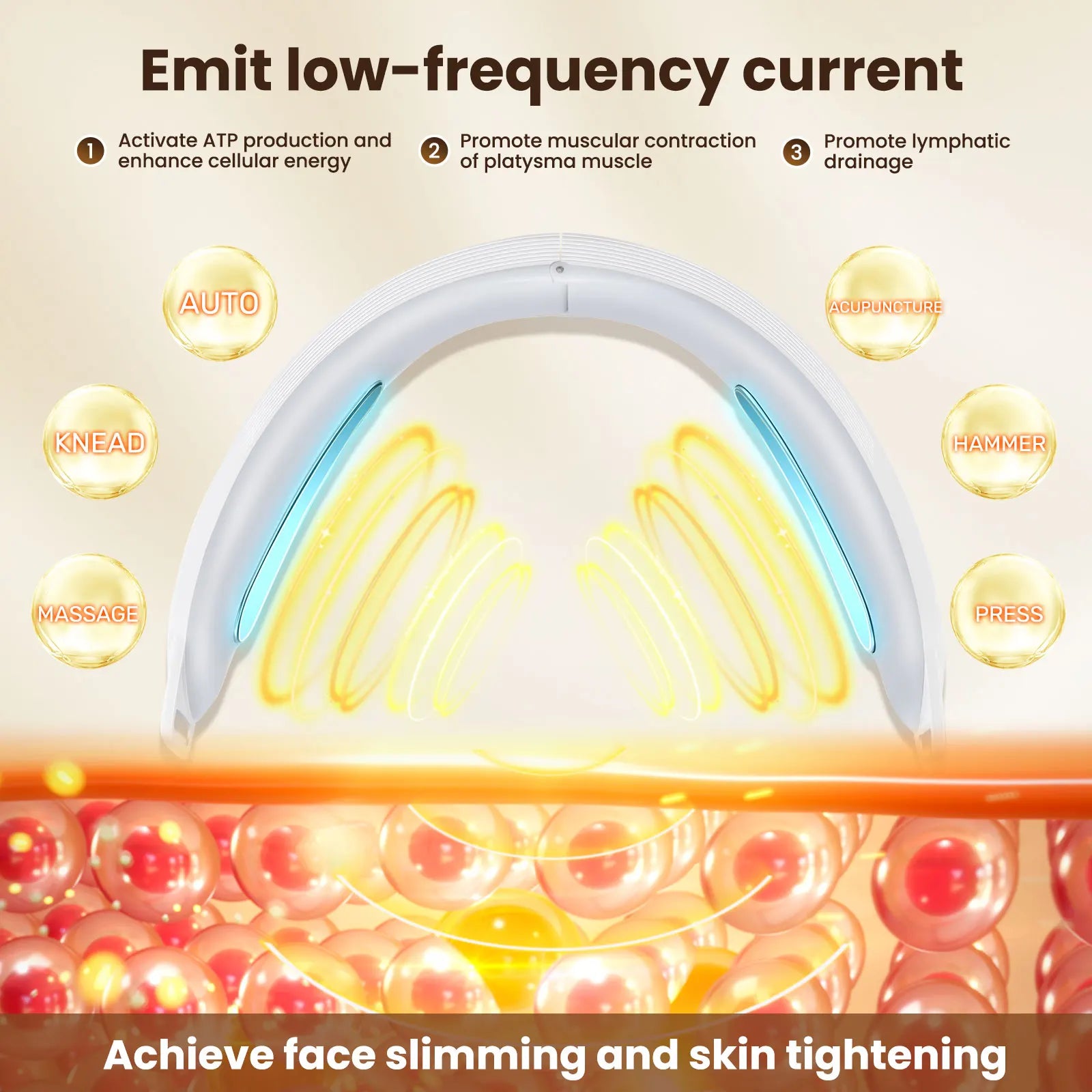 V Face Lifting Device Firming Facial Massager Facial Beauty Instrument Face Slimming Massager Double Chin Removal Double Chin