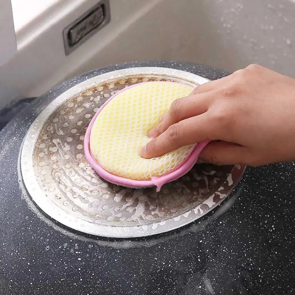 Double Side Dish Wash Sponges Dishwashing Sponge Dish Washing Brush Pan Pot Household Cleaning Cloths Reusable Kitchen Tools