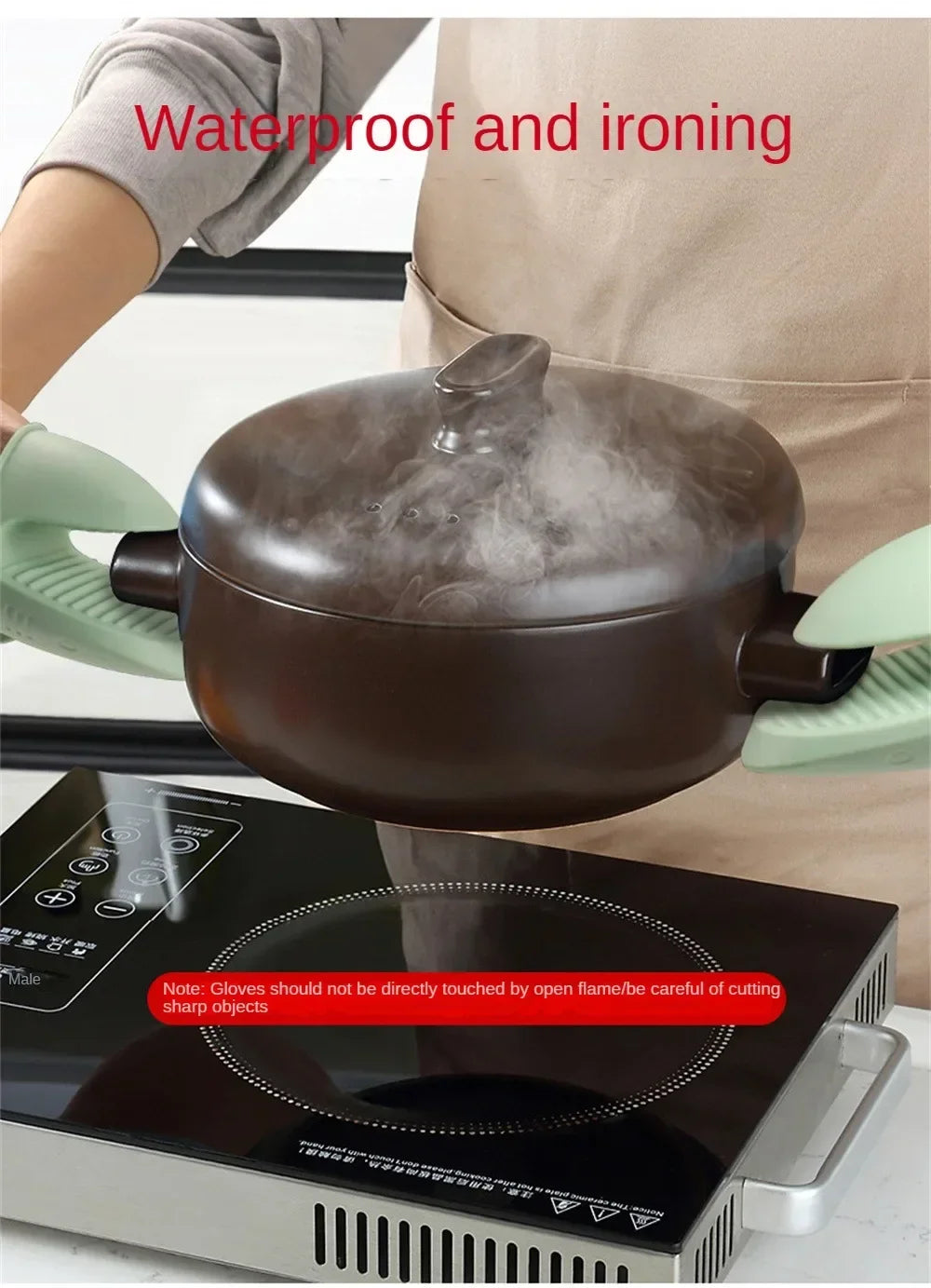 Shark Shaped Silicone Insulated Glove Anti Slip Thickened High temperature resistance Kitchen Anti Scalding Device Oven Mitt