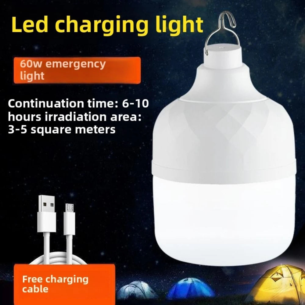 Rechargeable LED Indoor and Outdoor Emergency Portable Light (with Battery) Flash BBQ Tent Camping Light Lights Lamp Lantern