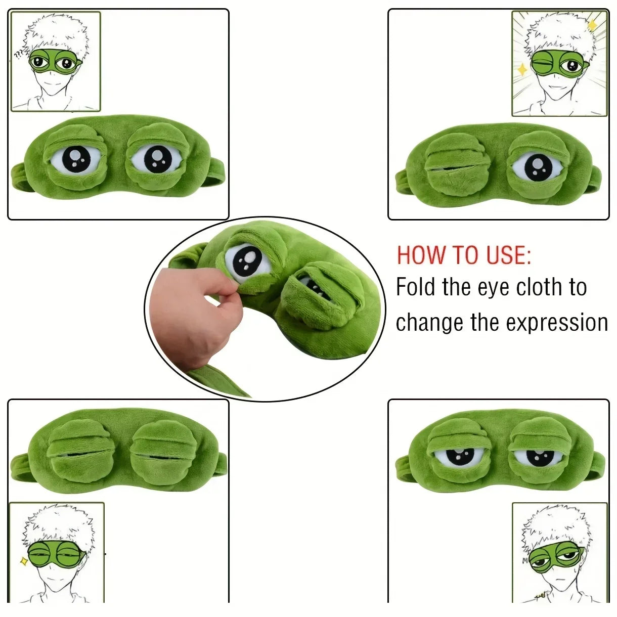 New 3D Frog Sleep Mask Natural Sleeping Eyeshade Cover Shade Eye Patch Women Men Soft Portable Blindfold Travel Eyepatch