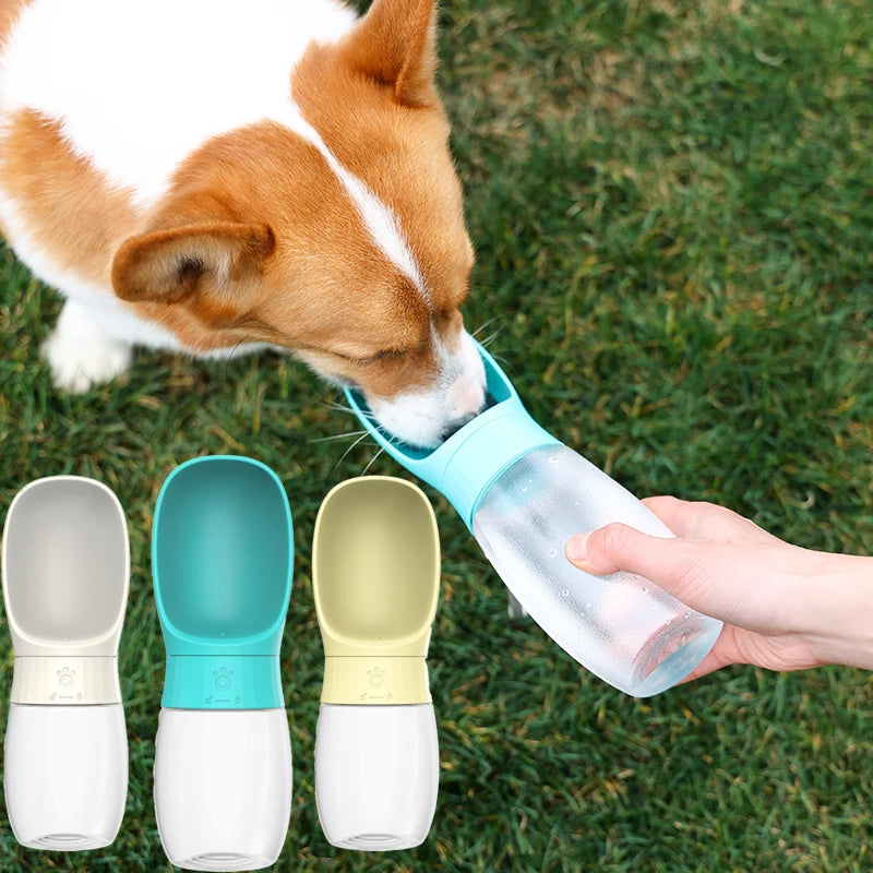 300ml/500ml Pet Water Bottle Portable Drinking Bowl For Dogs And Cats Travel Hiking