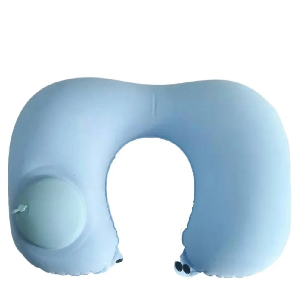 U-Shape Inflatable Neck Pillow Automatic Inflatable Super Light Cervical Pillow Head Rest Press to inflate Travel Pillows