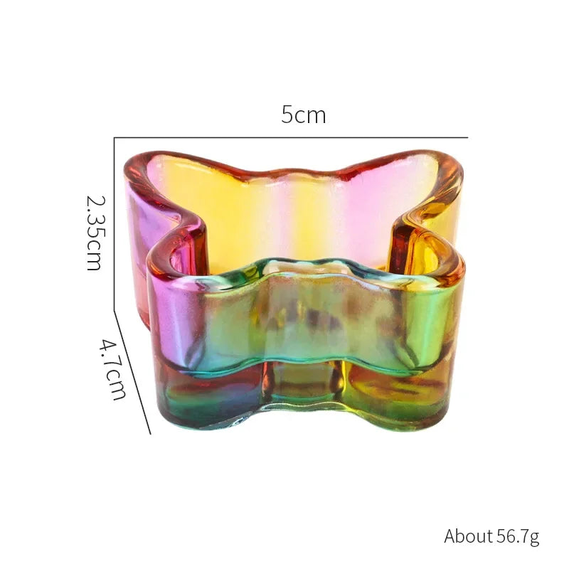 Acrylic Powder Liquid Crystal Glass Cup Aurora Colorful Cup Nail Brush Washing Mug Nail Art Tools Liquid Powders for Mixing Bowl