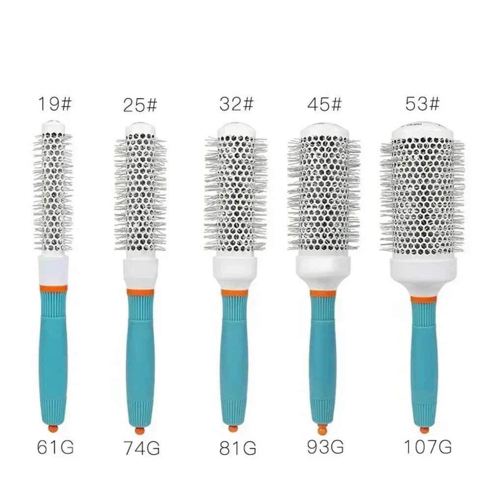 Professional Salon Hair Styling Brush Round Barrel Curly Hair Comb Hairdressing Comb Wet and Dry Dual Use Hairbrush Roller Tools
